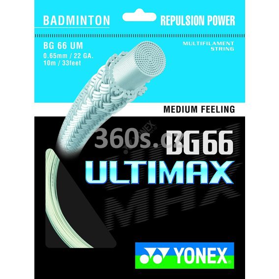 Badmintonový výplet BG 66 Ultimax 10 m - bílý NOVINKA